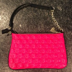 Betsey Johnson Hot Pink Quilted Wristlet